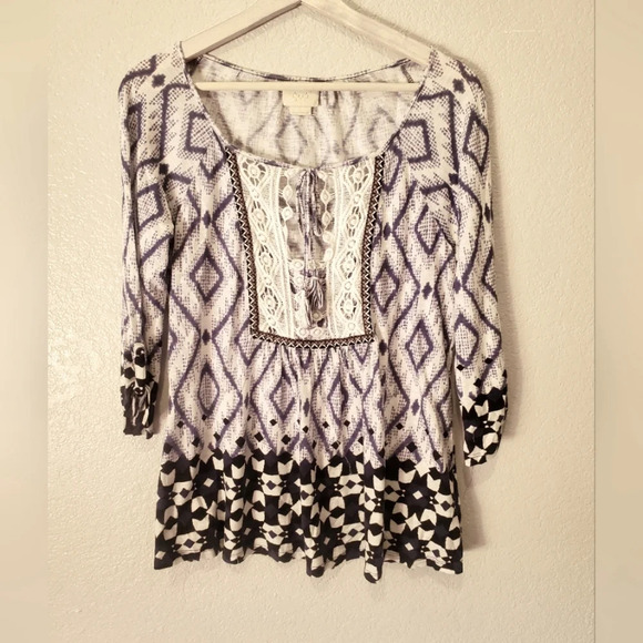 Anthropologie Vanessa Virginia Bohemian Peasant Blouse Size Small - Picture 3 of 6